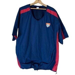 Cooperstown Dream Park short sleeve windbreaker jacket Size XL Blue
